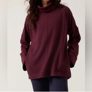 Athleta Cozy Karma Funnel Neck Sweatshirt- XL
